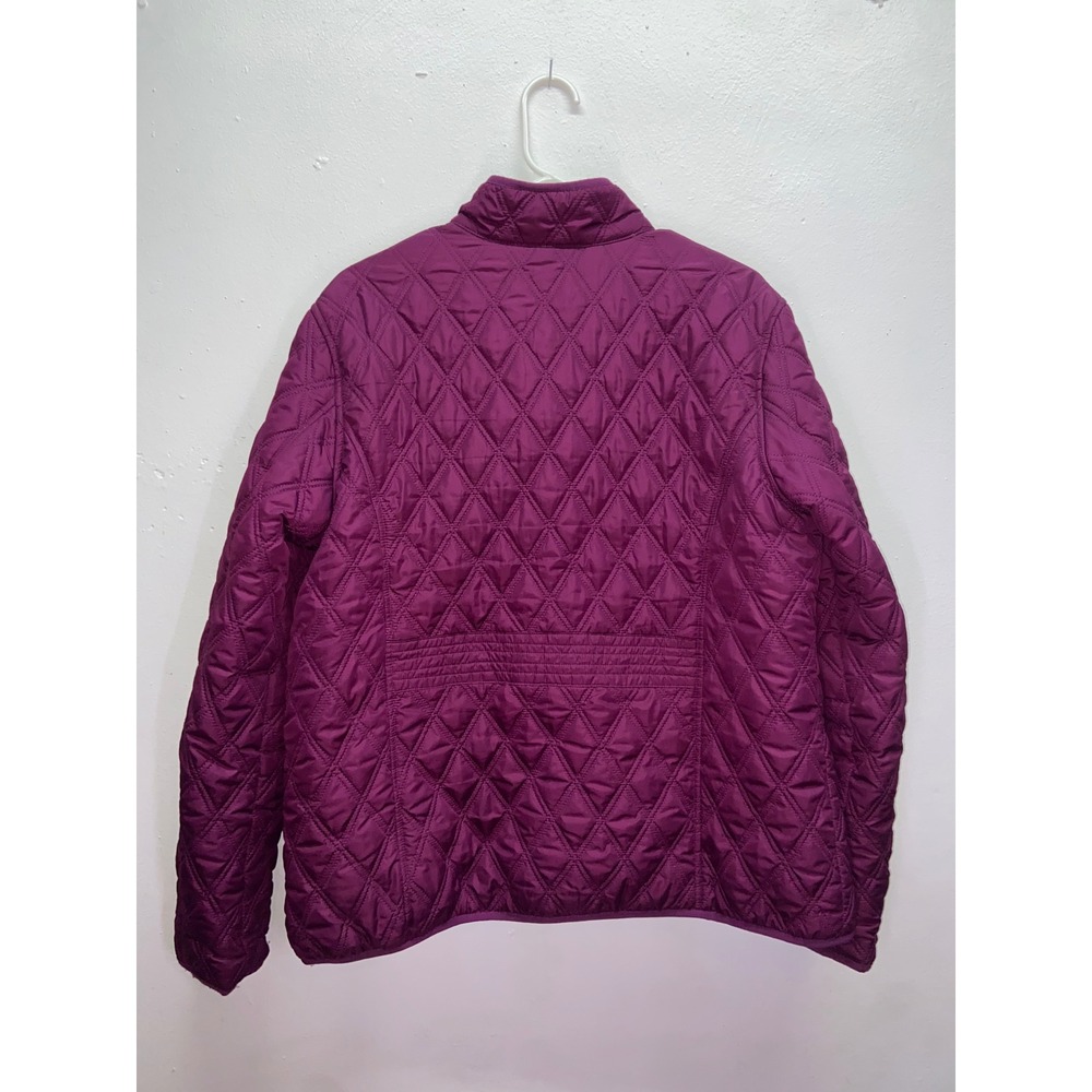Faded Glory Quilted Barn Jacket Berry Purple Diamond Stitch Gorpcore Women's XL - Picture 4 of 6